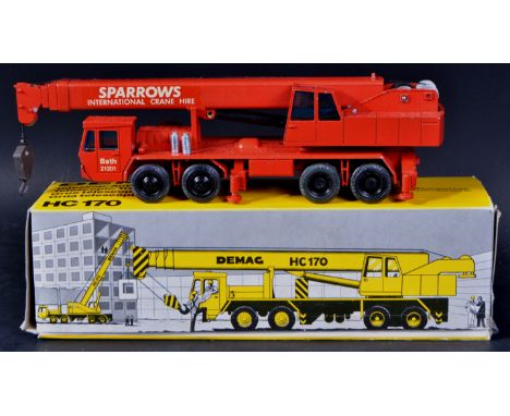 A vintage West German NZG Models 1/50 scale diecast model No. 198 Sparrows Telescopic Truck Crane. The model appearing mint a