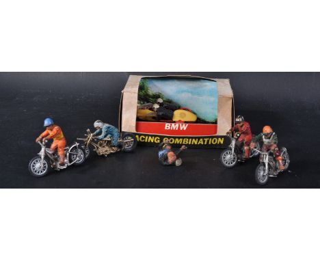 A collection of vintage Britain's made 1/32 scale diecast and plastic model motorcycles / motorbikes comprising set No.&nbsp;