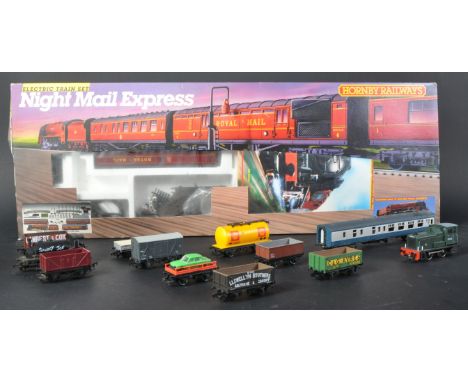 An original Hornby 00 gauge model railway trainset locomotive set No. R758 Night Mail Express along with x2 additional locos 