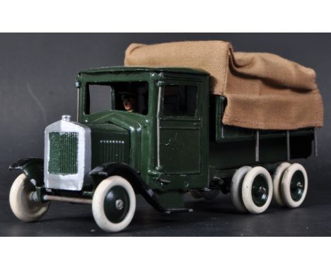 An original vintage Britain's made diecast model No. 1432 ' 10 Wheel Covered Tender '. The square nosed Army tender with x10 