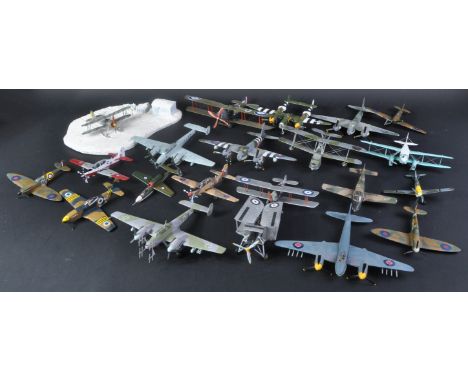 A large collection of assorted Corgi ' Aviation Archive ' and other 1/72 scale diecast model aeroplanes of military interest.