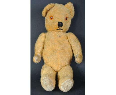 A charming vintage English soft toy teddy bear, likely Chiltern or Chad Valley. The bear appearing to have inside growler (AF