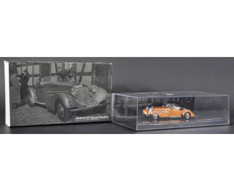 An original Minichamps 1/43 scale precision diecast model No. 014201 Horch 855 Special Roadster 1938 copper metallic. Highly 