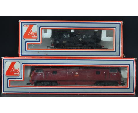 Two Lima 00 gauge model railway trainset locomotive engines comprising;&nbsp;205129 Class 42 Warship D838 ' Rapid ' in BR Mar