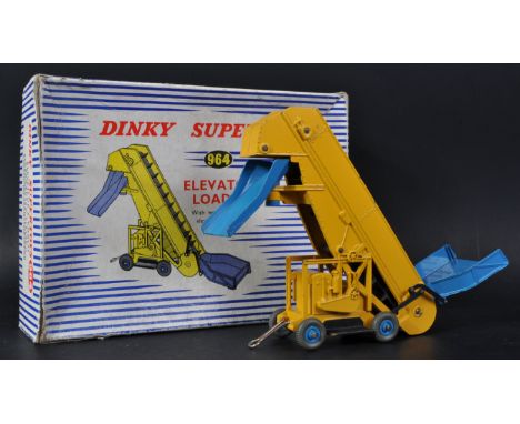 A vintage Dinky Supertoys boxed diecast model No. 964 Elevator Loader. The model with hopper elevator and chute appearing VG 
