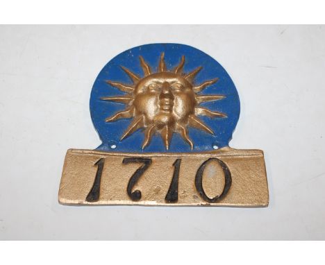 A vintage Sun Insurance fire mark