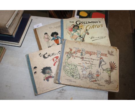 Three Florence K Upton books published by Longmans Green & Co. AF, together with The Bunkum Book by Aubrey Hopwood, 1900, pub