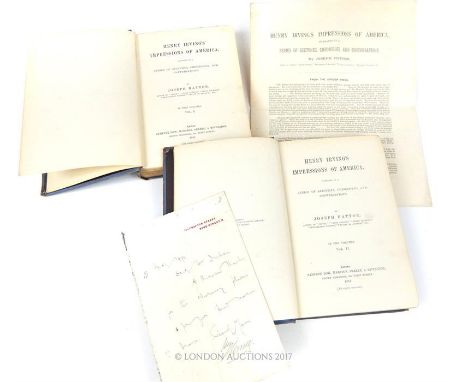 A handwritten letter, in the hand of Bram Stoker who acted as secretary for the actor Henry Irving, featuring Irving's signat