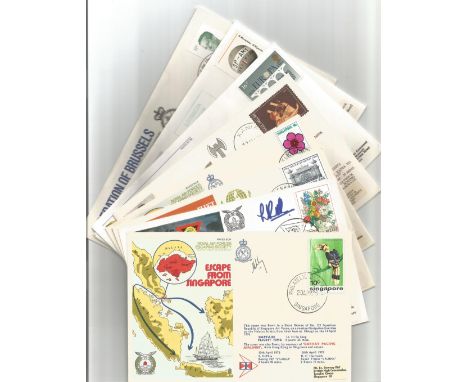 WW2 Collection of 8 Flown covers. 4 Signed 4 Unsigned. Variation. RAFES SC 26 Unknown signature. RAFES SC 36 6 unknown signat