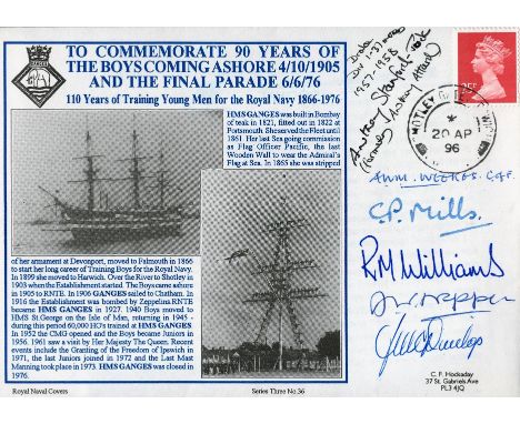 Multi Signed FDC. To Commemorate 90 Years Of The Boys Coming Ashore 4/10/1905 And The Final Parade 6/6/76. Series three No. 3