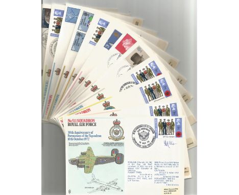 WW2 Collection of 12 Squadron Royal Air Force FDCs 10 signed covers. Signatures include Flt Lt F G Allen Flt Lt J K Roberts F