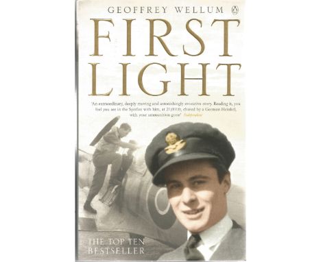 WW2. Flt Cmdr Geoffrey Wellum Handsigned Book Titled 'First Light'. Signed on title page, with dedication. Paperback. 338 pag