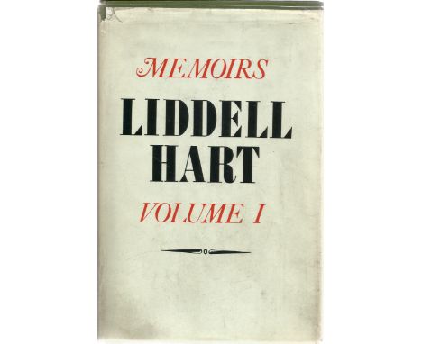 Liddel Hart, Volume one. First edition WW2 hardback book showing signs of age. Signed and inscribed by the author whom a form