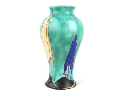 A Clarice Cliff Bizarre Mei-ping shaped vaseDecorated in the 'Inspiration' pattern, signed to base, height 23cm.   CONDITION 