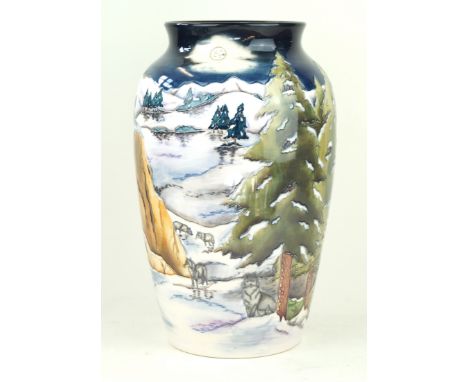 A huge modern Moorcroft pottery limited edition floor vase
Decorated in the 'Isle Royale' pattern, designed by Anji Davenport