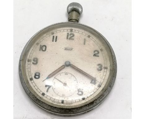 Military G.S.T.P. reference Q13288 Tissot pocket watch for spares / repairs - lacks the loop to top 