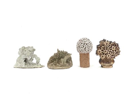 Peter MARKEY (1930-2016) A Busy Harbour ceramic, height 6.5cm. Together with three other works by Peter Markey. (4)