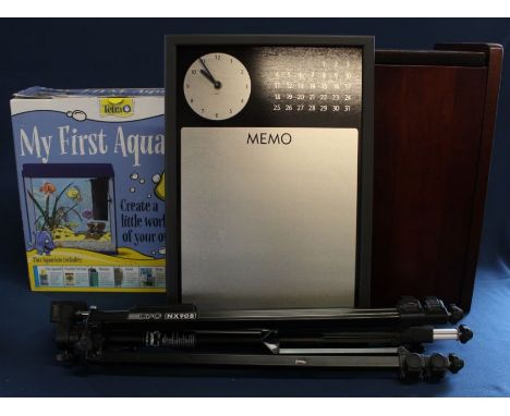 Tetra My First Aquarium 18L (new), laundry bin, CPC tripod &amp; memo board
