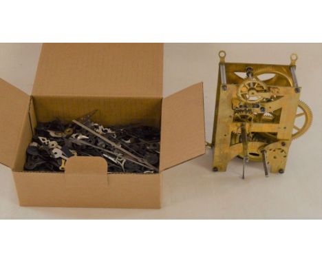 Seth Thomas clock movement &amp; a box of clock hands