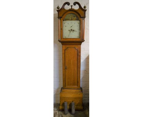 Early 19th century 8 day longcase clock by J Penistan of Horncastle with painted Nelson &amp; battle of Trafalgar tribute in 