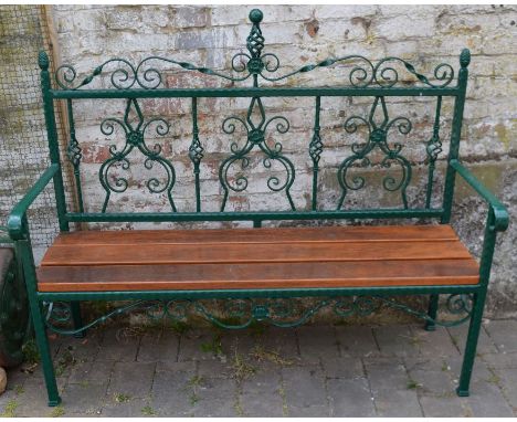 Wrought iron garden bench L153cm