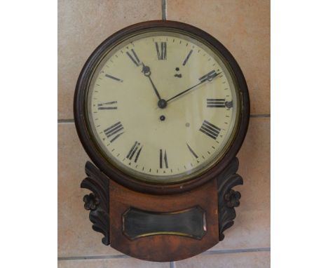 19th century drop dial wall clock for restoration