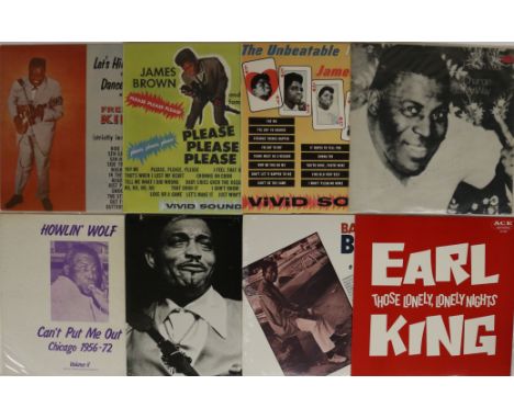 BLUES/R&amp;B/SOUL - LPs. Smart selection of 25 x LPs. Titles/artists include Freddy King (773), James Brown (2489 194), Plea