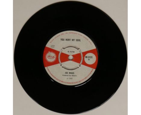 JOE HIGGS - YOU HURT MY SOUL 7" (ISLAND RECORDS WI-3131). Extremely difficult to track down original UK Island 45 of Joe HIgg