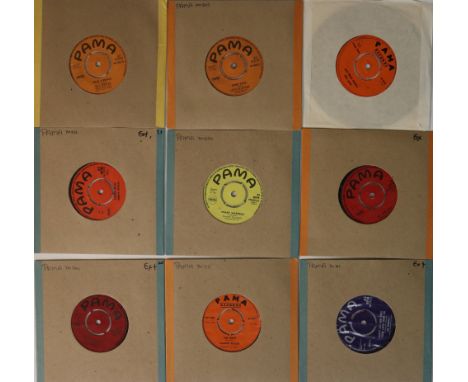 PAMA RECORDS - 7". Ace collection of 23 x original UK Pama 45s. Artists/titles/cat. numbers are Bill Jentles - What A Woman (
