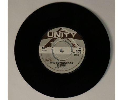 DERRICK (MORGAN) - THE CONQUEROR 7" (UNITY RECORDS - UN 569). Top Unity rarity from Derrick Morgan with this 1970 7" (UN 569)