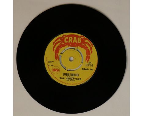 THE VERSATILES - SPREAD YOU BED 7" (CRAB RECORDS - CRAB 5). Outstanding copy of this monstrous 7" from The Versatiles, this t