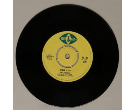 PIONEERS - SHAKE IT UP 7" (BLUE CAT RECORDS - BS 100). The very first on Blue Cat with The Pioneers c/w Goodies (Rudies) Are 
