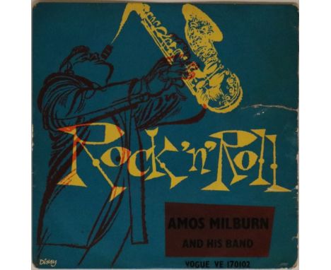 AMOS MILBURN AND HIS BAND - ROCK 'N' ROLL EP (VOGUE VE 170102). Top rarity from Amos Milburn And His Band with this scarce Vo