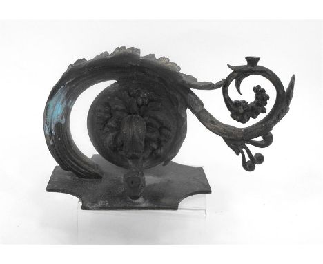 A cast bronze candlestick base in the manor of George Bullock 