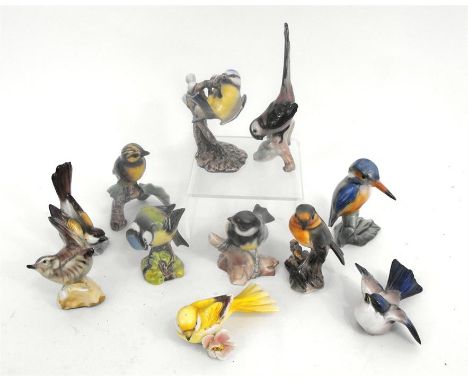 A Beswick blue tit, a Goebel longtail tit, and other birds (11) 