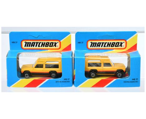 Matchbox Superfast 2 x 37e Matra Rancho - both are yellow body &amp; Lesney England base, clear windows, black interior, yell