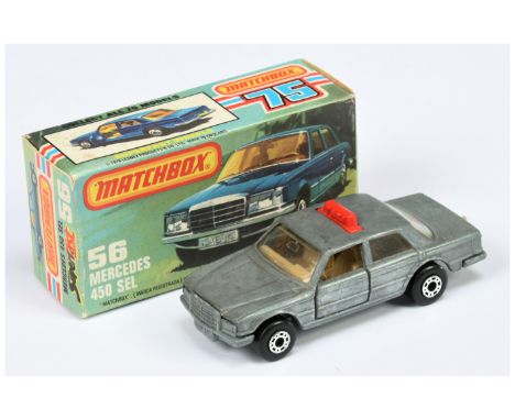 Matchbox Superfast 56c Mercedes 450SEL Taxi&nbsp; - BARE METAL BODY &amp; BASE WITH UN-SPUN/UN-PUNCHED BASE RIVETS, clear win