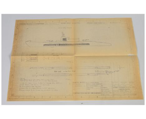 Matchbox 2 x Factory Shop Floor Label Positioning Working Drawings for the following models: (1) Sea Kings K-309 Submarine; (