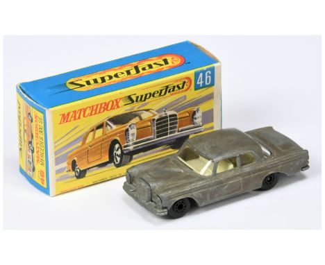 Matchbox Superfast 46a Mercedes 300SE Coupe TWIN PACK ISSUE FACTORY PRE-PRODUCTION TRIAL MODEL - bare metal body with cast sh