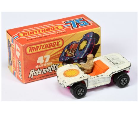 Matchbox Superfast 47b Beach Hopper MADE IN BRAZIL ISSUE - white body with cast screen &amp; Sunburst hood label, orange inte