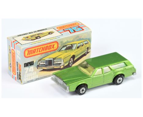 Matchbox Superfast 74c Mercury Cougar Villager MADE IN BULGARIA ISSUE - metallic apple green body (same shade as Lesney Engla