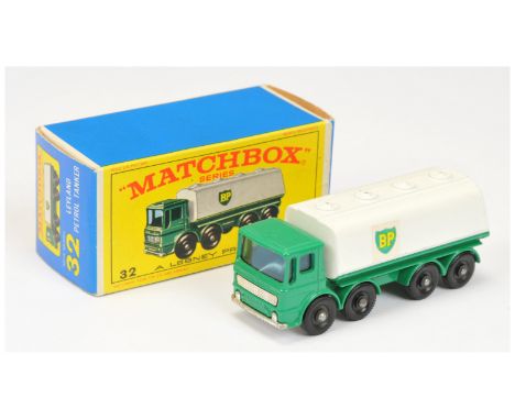 Matchbox Regular Wheels 32c Leyland BP Tanker - Stannard Code 9 with label variation - tank has large BP side labels, additio