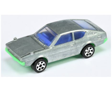 Matchbox Superfast Japan Series Mitsubishi Lancer Celeste FACTORY PRE-PRODUCTION TRIAL MODEL - bare metal body, blue interior