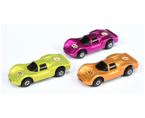 Matchbox Superfast 3 x 002 Tornado (Porsche 910) Scorpions Series Electric Racing Cars - note: all are untested and all have 