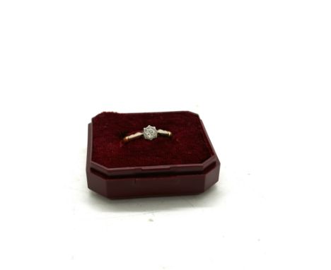 18ct diamond solitaire ring, total weight 2.8 grams ring size m/n