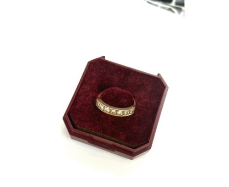 9ct gold Stone set ring, total weight 2.4grams ring size O