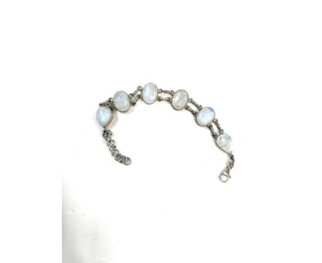 Vintage silver and moonstone bracelet 