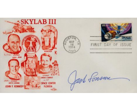 FDC Jack R. Lousma signed single stamp plus postmarked date 14 May 1974. 'Skylab III'. Good condition. All autographs come wi