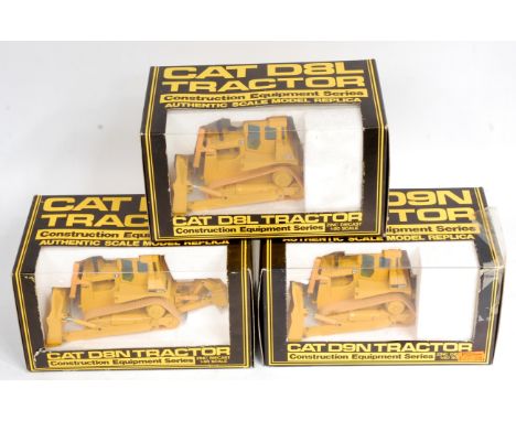 NZG 1/50th scale Caterpillar Construction Group, 3 window boxed examples to include No.233 CAT D8L Tractor, No.298 CAT D9N Tr