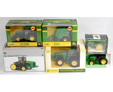 Britains and ERTL boxed John Deere Tractor Group, 6 boxed example to include ERTL No.15286 1/32nd scale Model 9420T Tractor, 